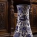 Музейная ваза большая, Gien, Голубые пионы, Н 61 см, диаметр 29 см 