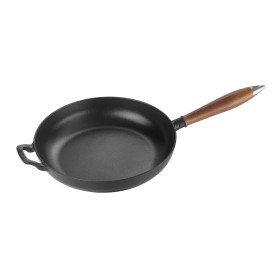 STAUB 12302823 Сковорода Винтаж круглая, 28 см, с деревянной ручкой, черная