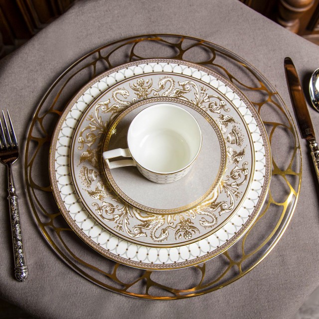 Тарелка 27 см, Renaissance Grey, Wedgwood, фарфор