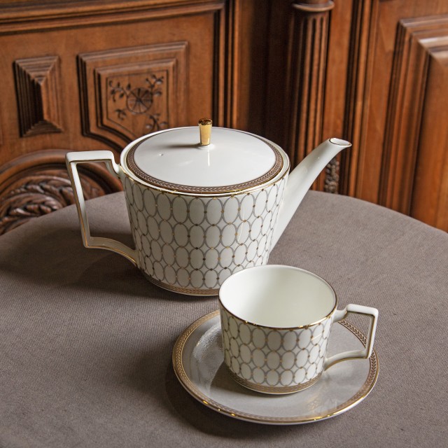 Чайник 1104 мл, Renaissance Grey, Wedgwood, фарфор