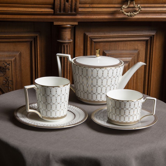 Чайник 1104 мл, Renaissance Grey, Wedgwood, фарфор