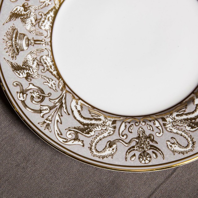 Тарелка 22.8 см акцентная, Renaissance Grey, Wedgwood, фарфор