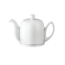 Чайник заварочный на 4 чашки, 700 мл, белый, с белой крышкой, фарфор, серия SALAM White