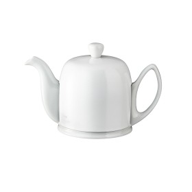 Чайник заварочный на 4 чашки, 700 мл, белый, с белой крышкой, фарфор, серия SALAM White