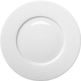 Тарелка обеденная с широким бортом, D= 28 см, цвет белый, фарфор, COLLECTION L COUTURE