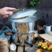 Набор посуды для здорового питания  Biome 10,8 л, диаметр 24 см, материал нержавеющая сталь + дерево оливы, Cristel