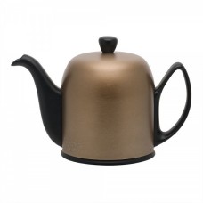 Чайник на 4 чашки, 700 мл, фарфор черный с крышкой бронзового цвета, SALAM Mat Black, GUY DEGRENNE