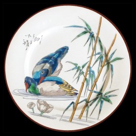 Тарелка "Птицы" декоративная, Утка, жесть, эмаль AU BAIN MARIE ABM-AT-V02