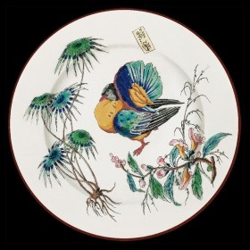 Тарелка "Птицы" декоративная, Индейка, жесть, эмаль AU BAIN MARIE ABM-AT-V06