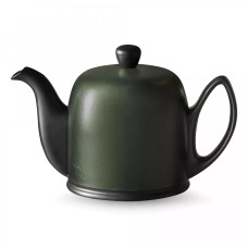 Чайник на 4 чашки, 700 мл, фарфор, черный с крышкой оливкового цвета, серия SALAM Mat Black