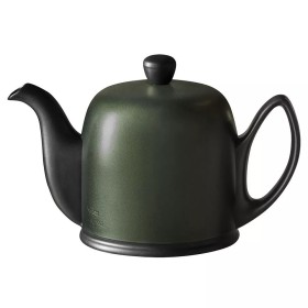 Чайник на 6 чашек, 900 мл, черный с крышкой оливкового цвета, серия SALAM Mat Black