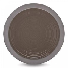 Тарелка обеденная  23 см, коричневый цвет, керамика, BAHIA Basalte, GUY DEGRENNE