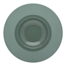 Тарелка круглая  23 см, зеленая керамика, BAHIA ARGILE Verte, GUY DEGRENNE