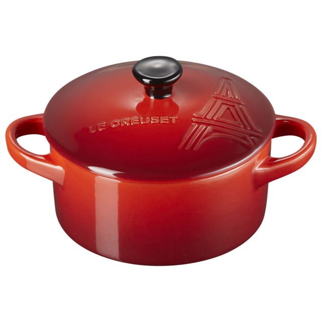 Кокотница 10см., 200мл., Eiffel Tower,каменная керамика цвет: вишня, LE CREUSET, 71901100600400