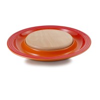 Тарелка/сыра Оранж лава, Le Creuset, 91044900090010, Керамика