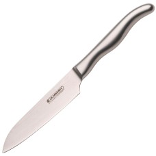 Нож сантоку 13 см со стальной ручкой, Le Creuset, 98000213000100, Дамасская сталь