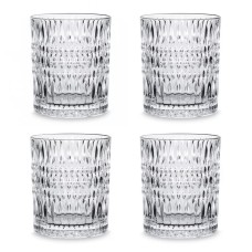 Набор стаканов низких 4 шт., 294мл, h=94мм, d=82мм, бессвинцовый хрусталь, коллекция ETHNO