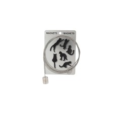  Настенная подвеска-магнит для фото "Черные кошки", сталь, магнит, полипропилен, ПВХ PYLONES