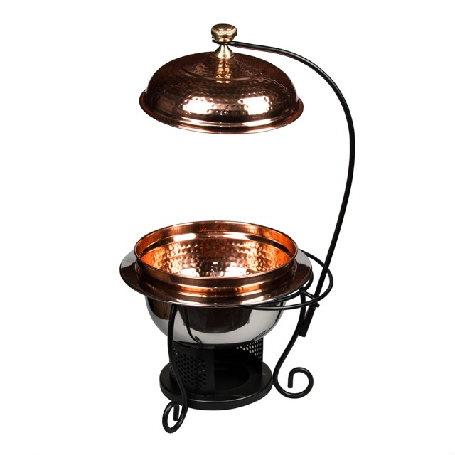 81272033 Чафиндиш (мармит) 3 л на подставке с медным покрытием  нерж. P.L. Proff Cuisine