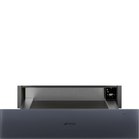 SMEG CPRT115G Подогреватель посуды, 60 см, высота 13,5 см, стекло Neptune grey, открывание PUSH