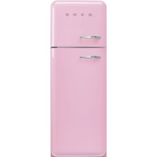 SMEG FAB30LPK5 Отдельностоящий двухдверный холодильник, стиль 50-х годов, 60 см, розовый, петли слева