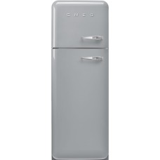 SMEG FAB30LSV5 Отдельностоящий двухдверный холодильник, стиль 50-х годов, 60 см, серебристый, петли слева