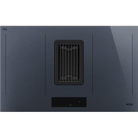 SMEG HOBD182DG Индукционная варочная панель со встроенной вытяжкой, 80 см, Multizone, прямой край, цвет Neptune Grey