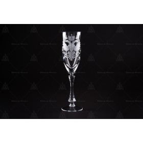 Бокал для шампанского хрустальный гравированный "Орел" Бк-015 