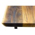 Авторский стол №1, дуб взорванный, покрытие масло, 75х110х285см, ножки съёмные, черный металл