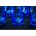 Высокий стакан, коллекция Бабочки, хрусталь, цвет голубой CRISTALLERIE de MONTBRONN 