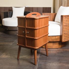 Шкаф барный, 400х300х600 мм, массив красное дерево, шпон красное дерево, Chateau Collection