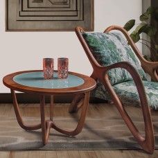 Столик Нанто, размер 65.1 X 64.9 X 45 см, дерево (тик), стекло матовое, Chateau Collection