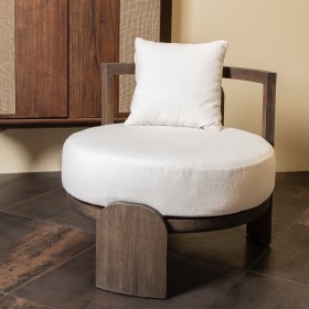 Кресло для отдыха (тик, ткань букле), 780х840х700 мм, Chateau Collection