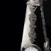 Часы "Добро и зло", ORMAS, обсидиан, оникс, часовой кварцевый механизм, 32 см