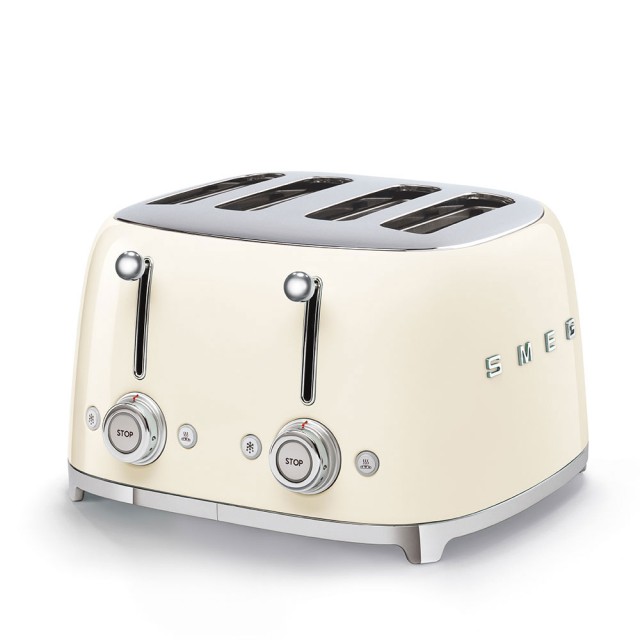Тостер на 4 ломтика Smeg TSF03CREU