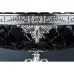 Чаша декоративная Olympus Brass на подставке 115 ARMN CRN бронза в серебре, черный мрамор, вставки из черного хрусталя ручной работы