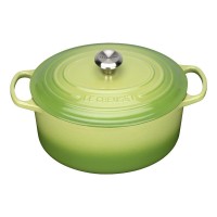 Кастрюля круглая 22 см Пальмовый, стальная ручка, Le Creuset, 21177224262430, Чугун