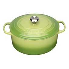 Кастрюля круглая 22 см Пальмовый, стальная ручка, Le Creuset, 21177224262430, Чугун