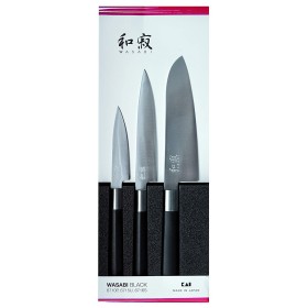 67S-310 Набор ножей 3 шт. KAI, Васаби black, 6710P + 6715U + 6716S