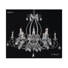 Светильник подвесной STILLUX, LEAVES, (металл антик серебро/муранское стекло), 120/93 12+1, янтарный