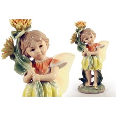 N-PB0177/D-AL Статуэтка "Девочка - фея" 21,5 см. (в жёлтом), Navel