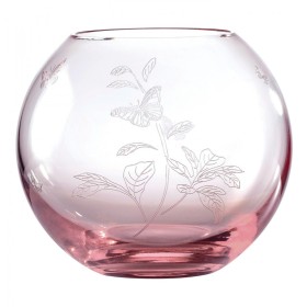 40010676 Ваза круглая для роз, Miranda Kerr, 15,5 см, розовое стекло, Royal Albert