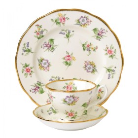 40017588 Набор чашка, блюдце, тарелка 20 см, Весенний луг "100 Years Of, Royal Albert " (1920), Royal Albert