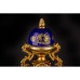 Набор часы и 2 канделября Olympus Brass 425/449 GAPB бронза, цвет-античное золото, голубой фарфор