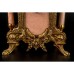 Часы Olympus Brass с колоннами 425 GAMP бронза, цвет-античное золото, розовый мрамор