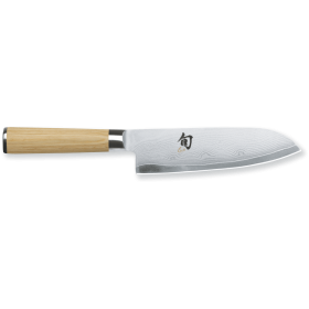 DM-0702W Нож Сантоку KAI, Шун Уайт, лезвие 18 см, сталь, дерево