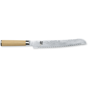 DM-0705W Нож хлебный KAI, Шун Уайт, лезвие 23 см, сталь, дерево