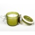 Свеча ароматическая Aishen, Чаепитие, в зеленой круглой стеклянной банке, крышка - стекло, папайа пунш, 180 мл., в/г 40 часов