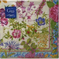 Салфетки бумажные Gien, Многоцветие, 16х16 см.