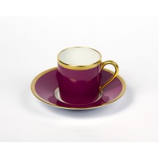 Чашка кофейная с блюдцем Haviland & C.Parlon, Arc en ciel, фуксия, RAD  0175